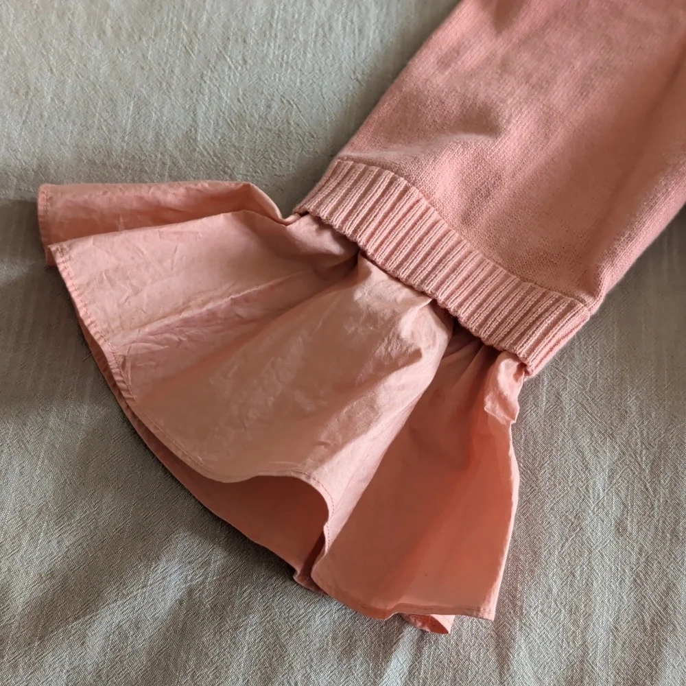 COS Pink Ruffle Hem Pullover Top - Picture 7 of 10